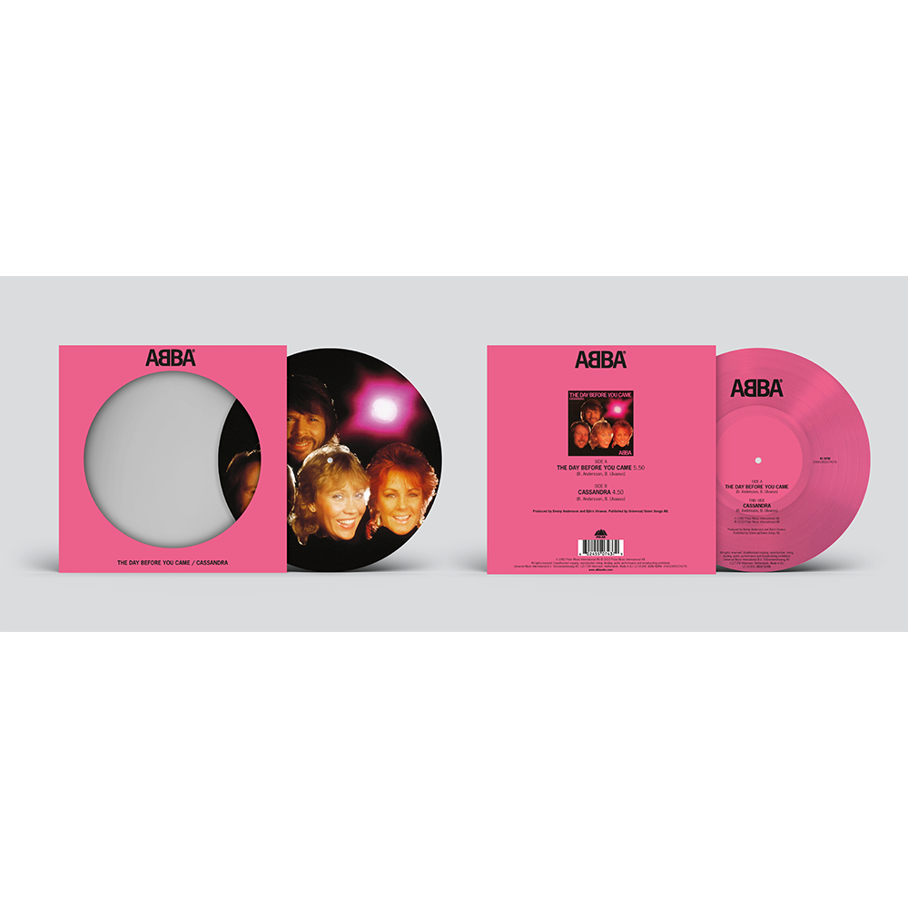 The Day Before You Came 7" Picture Disc Single (Limited Edition) front & back